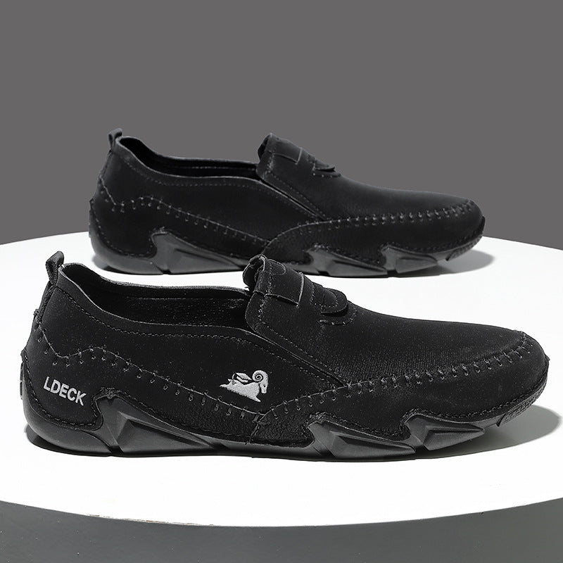 30% OFF丨Italian Hand Stitched Plus Size Men's Shoes Low Top Men's Casual Shoes