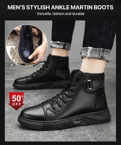 🔥Last Day 49% OFF! 2023 Men's Genuine Leather Martin Boots[Large Size 39-48 ]