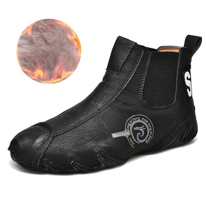 Men Large Size Handmade Cowhide Ankle Boots