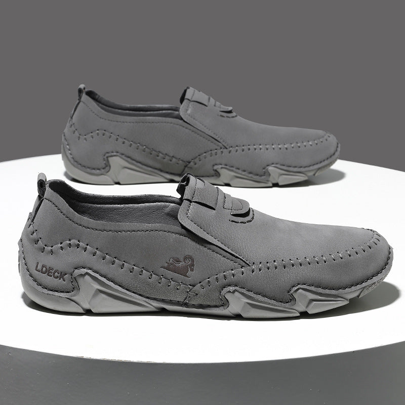 30% OFF丨Italian Hand Stitched Plus Size Men's Shoes Low Top Men's Casual Shoes
