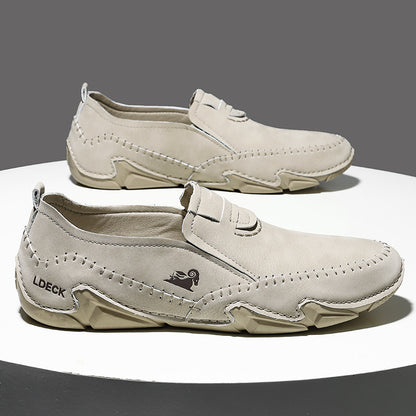 30% OFF丨Italian Hand Stitched Plus Size Men's Shoes Low Top Men's Casual Shoes