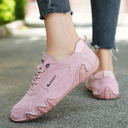 2023 New Couple Retro High Top Casual Shoes Leather Soft Bottom Non-Slip Work Shoes