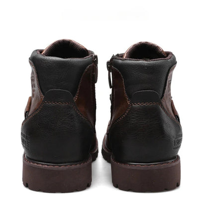 DAGY Plus Size Leather Men Comfortable High Work  Boots
