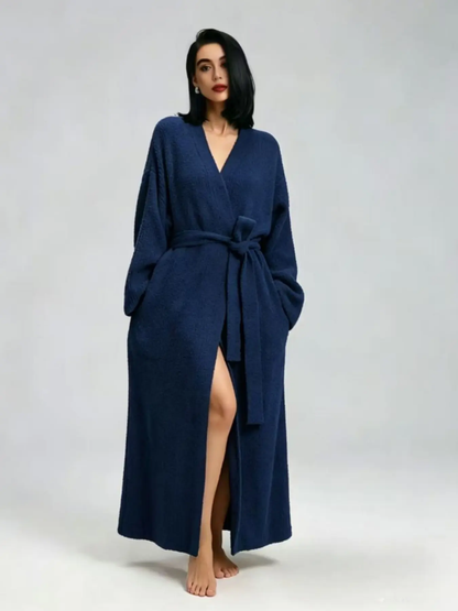 Women’s Soft Plush Lounge Robe – Cozy Bathrobe for Home & After Shower