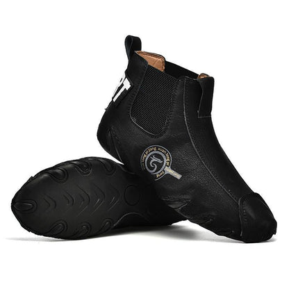 Men Large Size Handmade Cowhide Ankle Boots