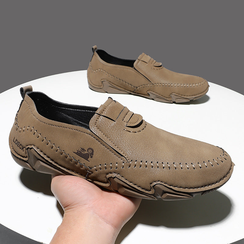 30% OFF丨Italian Hand Stitched Plus Size Men's Shoes Low Top Men's Casual Shoes