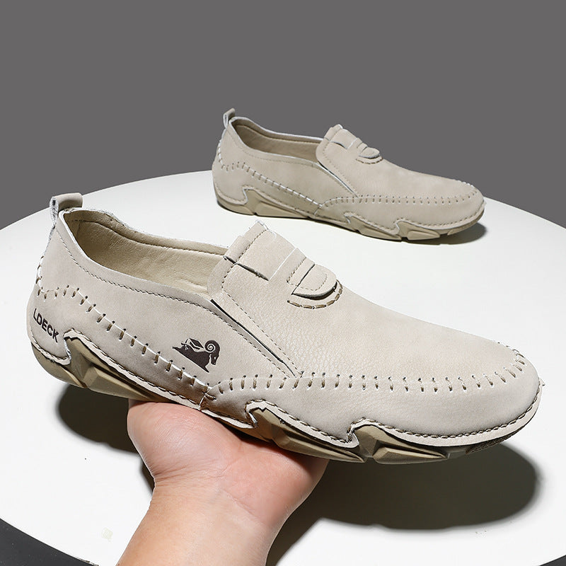 30% OFF丨Italian Hand Stitched Plus Size Men's Shoes Low Top Men's Casual Shoes