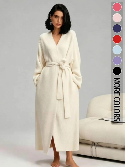 Women’s Soft Plush Lounge Robe – Cozy Bathrobe for Home & After Shower