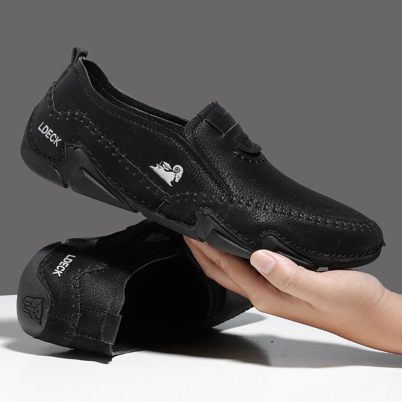 30% OFF丨Italian Hand Stitched Plus Size Men's Shoes Low Top Men's Casual Shoes