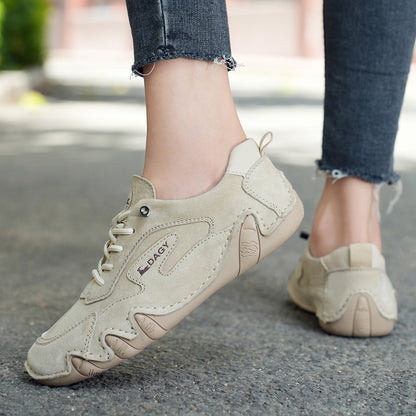 2023 New Couple Retro High Top Casual Shoes Leather Soft Bottom Non-Slip Work Shoes
