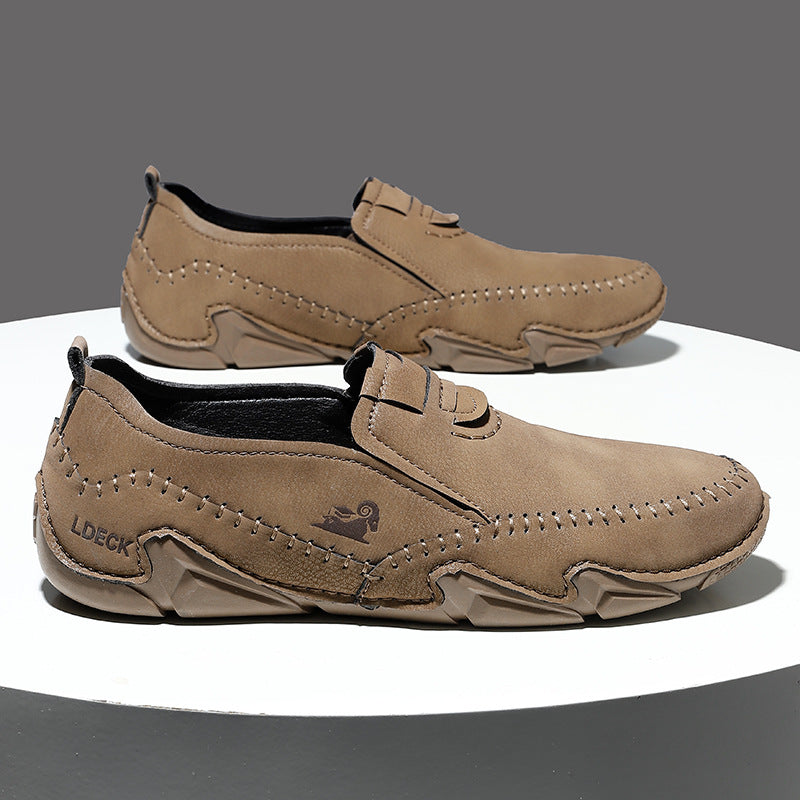 30% OFF丨Italian Hand Stitched Plus Size Men's Shoes Low Top Men's Casual Shoes