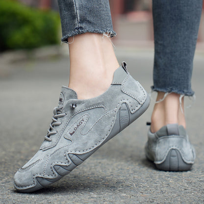 2023 New Couple Retro High Top Casual Shoes Leather Soft Bottom Non-Slip Work Shoes